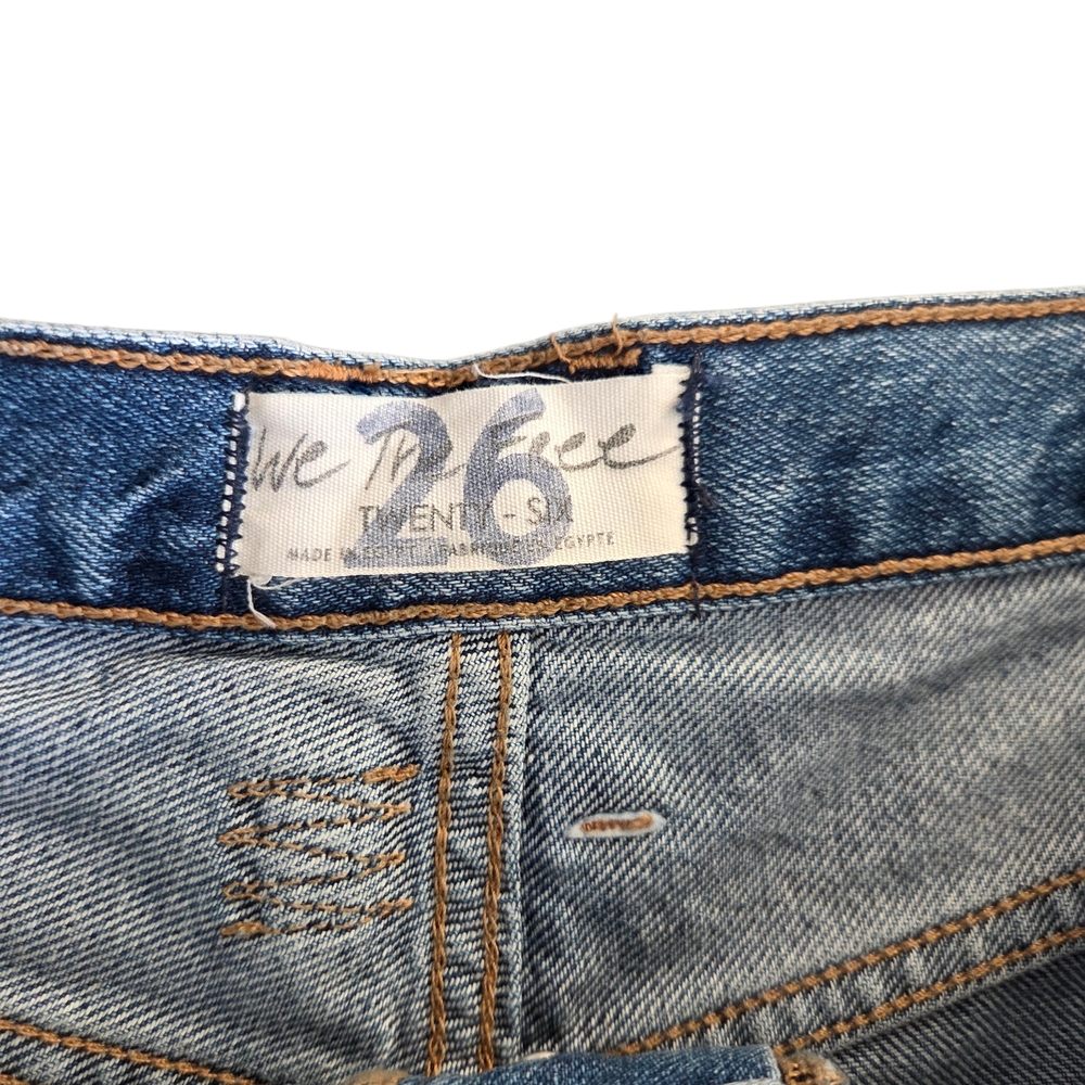 Free People We The Free Makai Distressed High Rise Jeans Shorts 26 - Picture 3 of 6